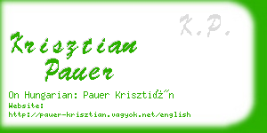 krisztian pauer business card